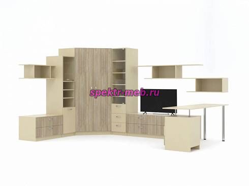 Стенка с рабочим местом Клариса