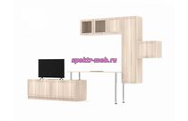 Стенка с рабочим местом Глазурь