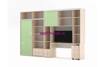 Стенка с рабочим местом Шайна