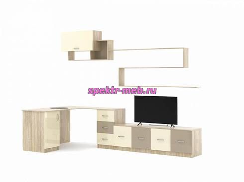 Стенка с рабочим местом Лана