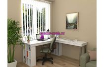 Письменный стол с полками для двоих Веста 4