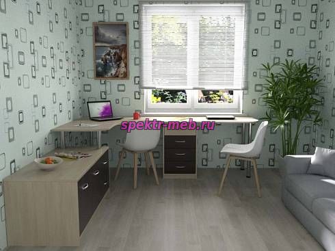 Письменный стол для двоих Нико 87