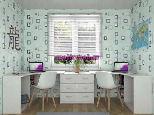 Письменный стол для двоих Виктория 28