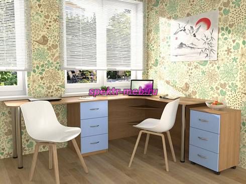 Письменный стол для двоих Виктория 17