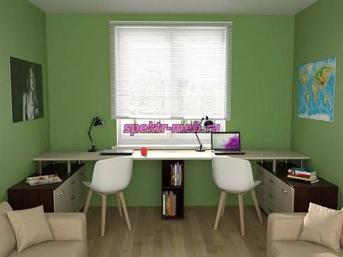 Письменный стол для двоих Колор 59