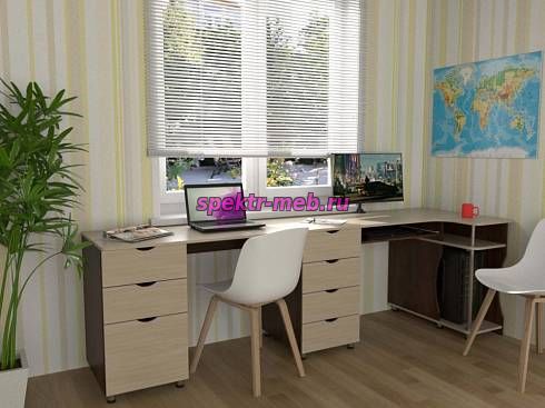 Письменный стол для двоих Вента 74