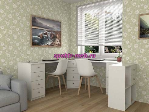 Письменный стол для двоих Калифорния 10