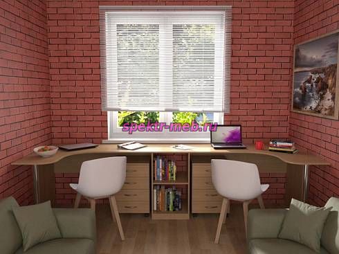 Письменный стол для двоих Вента 76