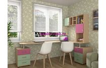 Письменный стол для двоих Пилот 62