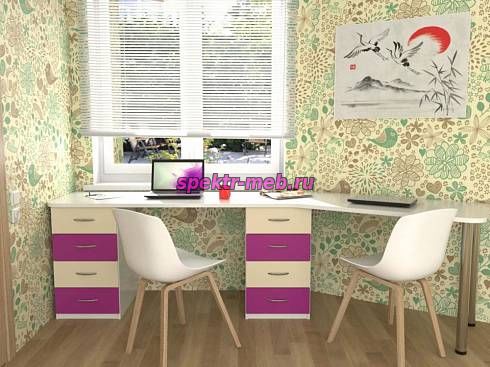 Письменный стол для двоих Виктория 27