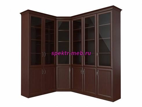 Угловой шкаф для книг Кайетур 2.8