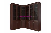 Угловой шкаф для книг Кайетур 2.8