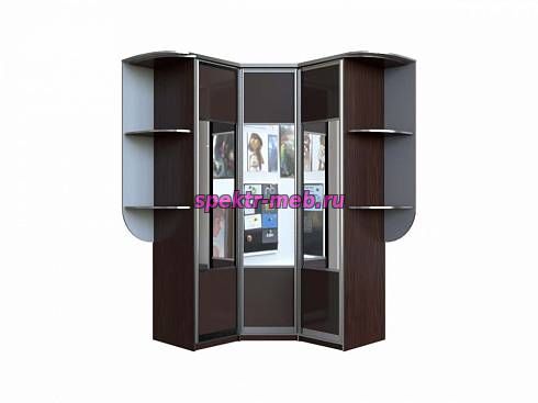 Шкаф угловой Серебро