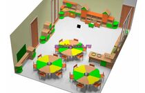 Стол «Ромашка» регулируемый ЛДСП