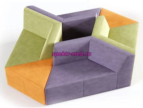 Комплект модульная банкетка трапеция+треугольник