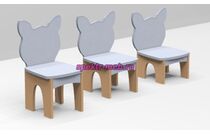 Стул детский НЕрегулируемый МДФ КОТИК