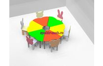 Стул детский НЕрегулируемый МДФ МИШКА