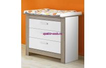 Пеленальный комод Marlene серо-белый