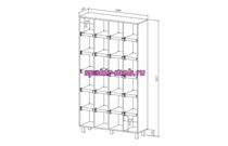 Шкаф для горшков 24 ячейки, металлокаркас