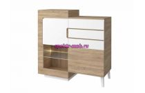Комод высокий Лайн 2-дверный 3 ящика