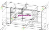 Шайн 23 глянцевый комод