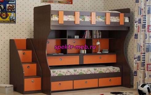 Детская двухъярусная кровать Дет-17