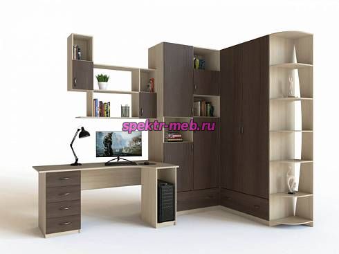 Шкаф для детской комнаты со столом Осень