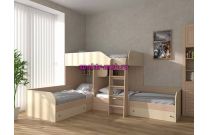 Трехместная двухъярусная кровать Маркиз 33