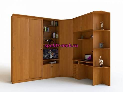 Угловой шкаф со столом Композиция-1