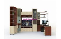 Угловая стенка с компьютерным столом Дени