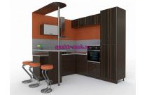 Кухня с барной стойкой Несса-8
