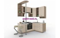 Кухня угловая с барной стойкой Виталина