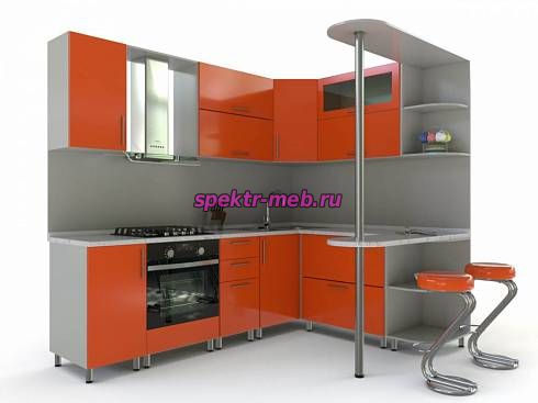 Кухня угловая со стойкой Джованни