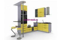 Кухня с барной стойкой Арабеска 2