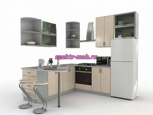 Кухня с барной стойкой Принцесс
