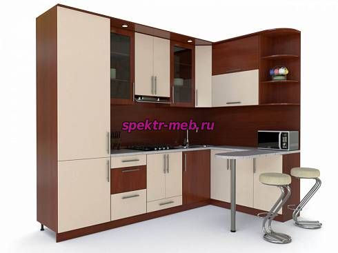 Кухня с барной стойкой Хлоя-1
