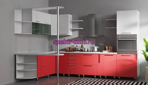 Кухня с барной стойкой Лиа МДФ