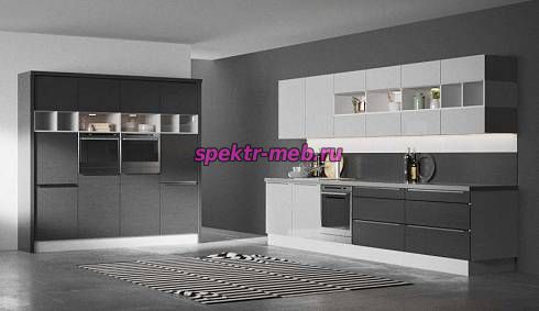 Кухня с открытыми верхними полками 12