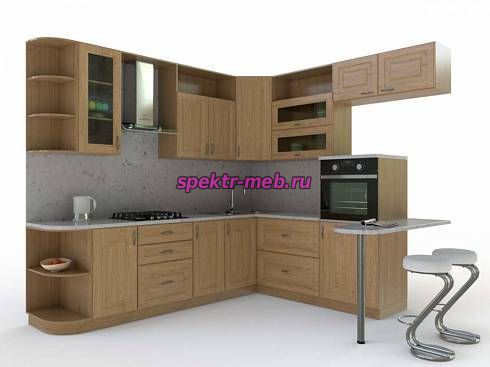 Кухня с барной стойкой Мириада