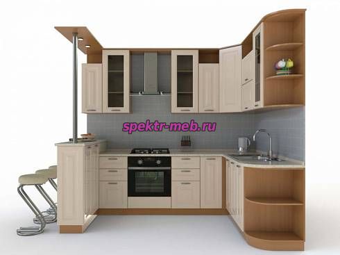Кухня с барной стойкой Лиля