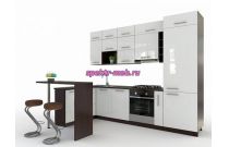 Кухня угловая с барной стойкой Лоск