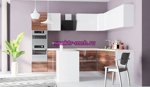 Кликните для увеличения изображения Кухня с барной стойкой Базилика-8