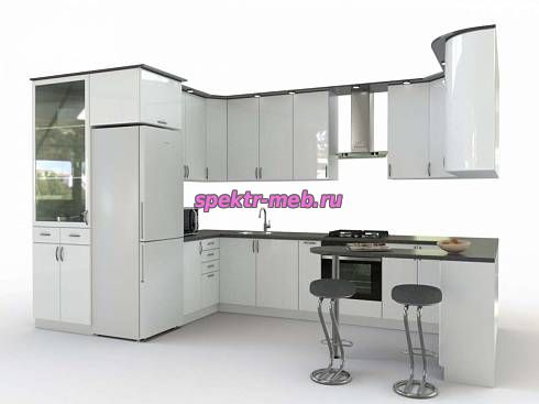 Кухня со стойкой Кларан