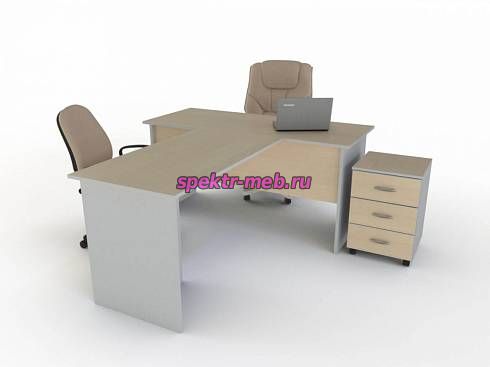 Стол двойной с тумбой Буко-8