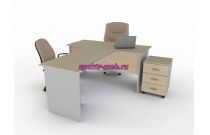 Стол двойной с тумбой Буко-8