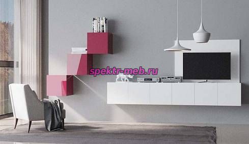 Стенка под ТВ подвесная Лори №14