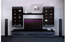 Гостиная Милан черный/серый