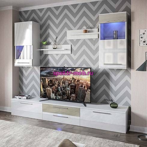 Гостиная Челси белый глянец