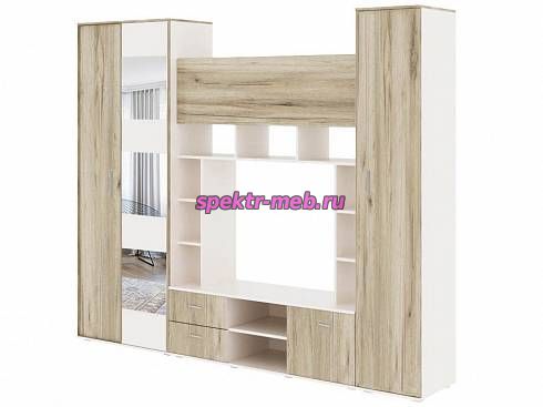 Стенка для гостиной Тренто 1 с зеркалом