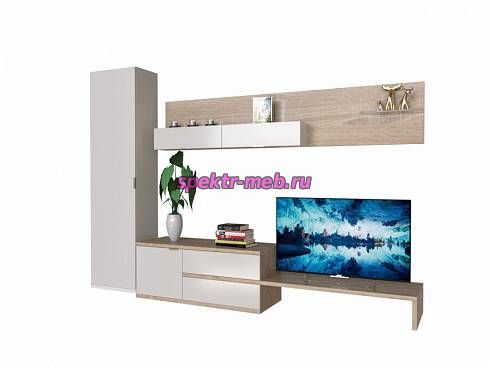 Гостиная Верона белый глянец